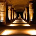 이집트에서 발견된 미스터리한 고대 유물 - **Prompt: The Enigma of the Serapeum Sarcophagi**
"An awe-inspiring view inside the dimly lit, v...